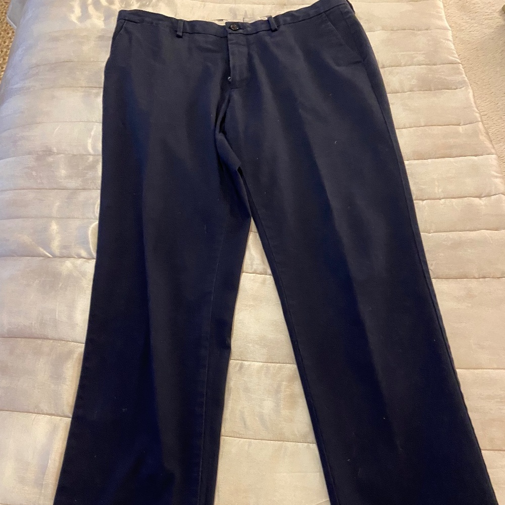 Ledbury The Richmond Chino Men’s 33x32 Navy Stretch Cotton Slim Fit